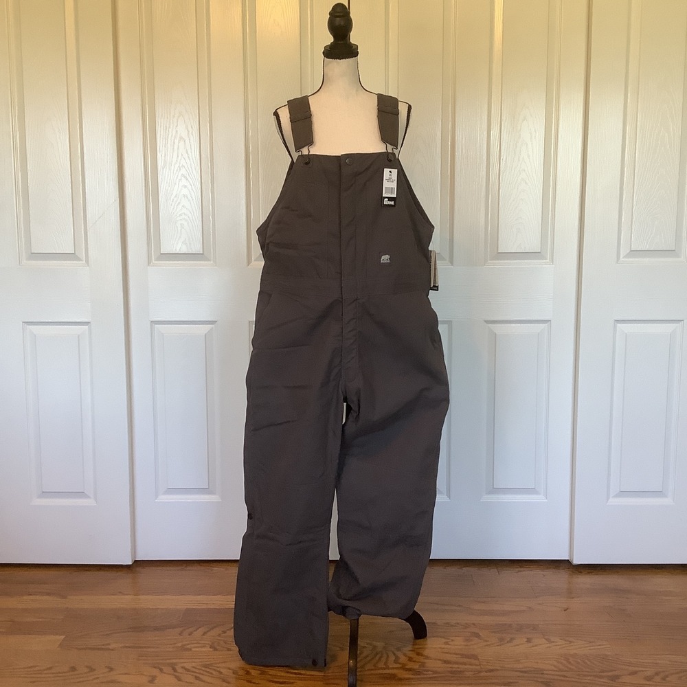 Berne‎ Womens XL Short Titanium Insulated Bib Overalls Quilt Lined NWT
